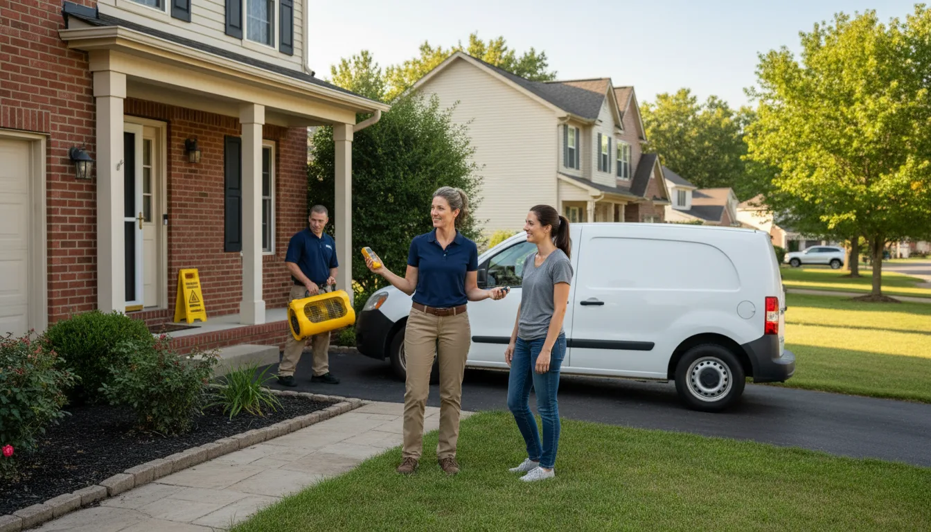 Residential water damage restoration in Cullom, IL